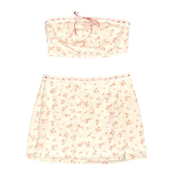 Altar'd State Dresses & Skirts - Altar’d State Pink Rosebud Eyelet Two-Piece Set